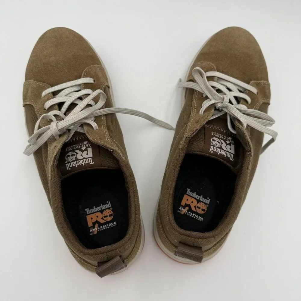 Timberland Mens 8 PRO Berkley‎ Oxford Composite Safety Toe Brown camel suede